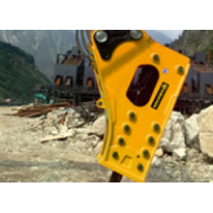 Hammer breaking of excavator